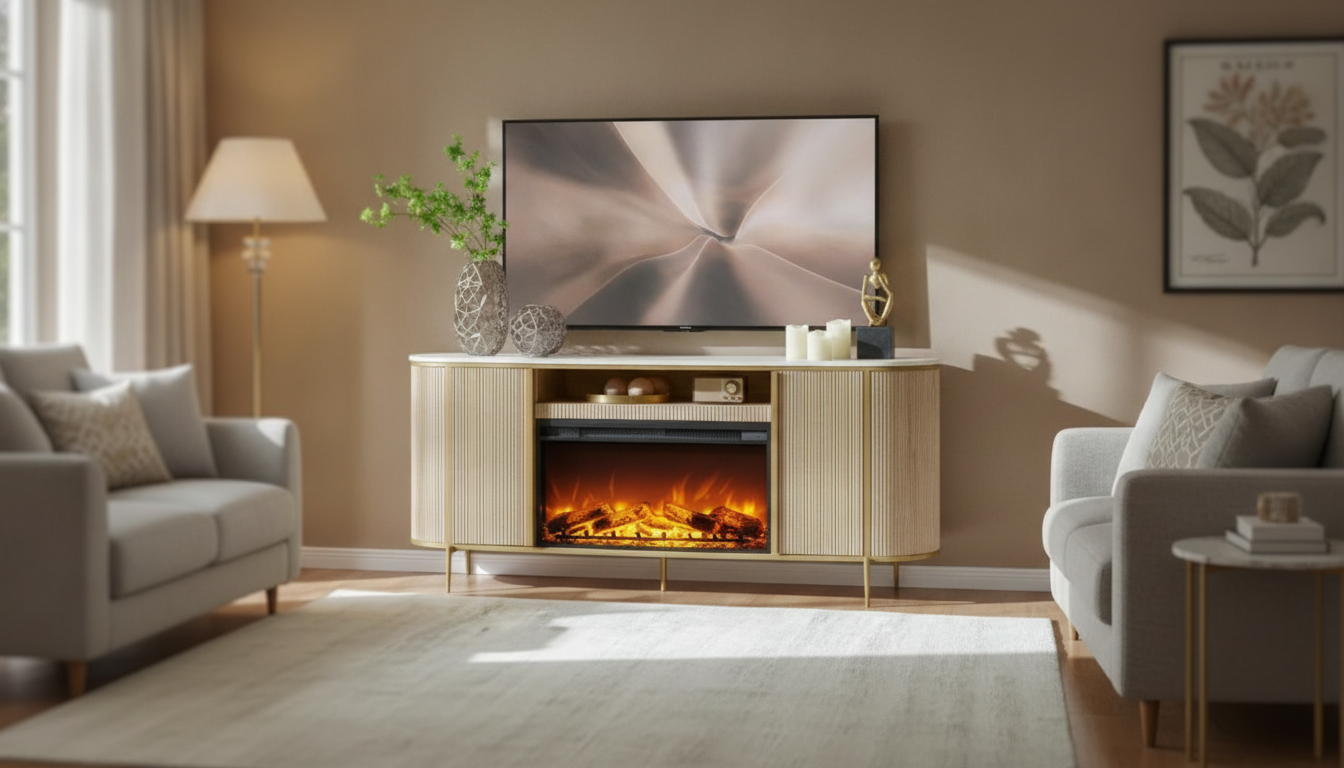 Luxury 70-Inch Fluted Fireplace TV Stand Guide